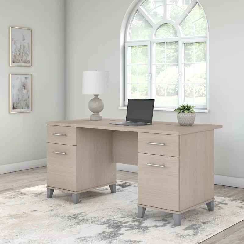 Bureau informatique avec tiroirs