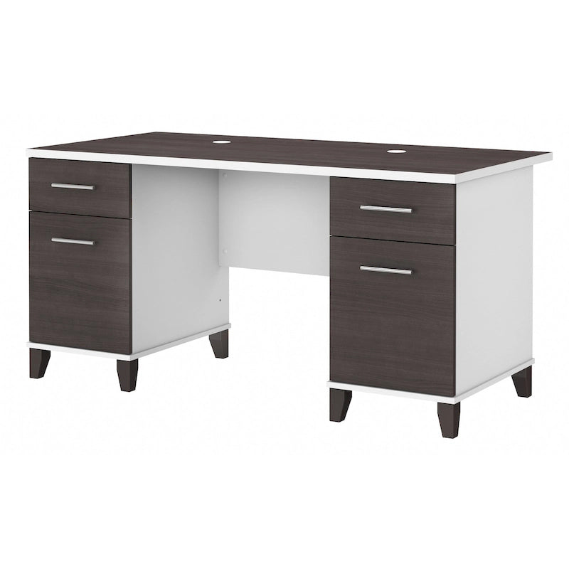 Bureau informatique avec tiroirs