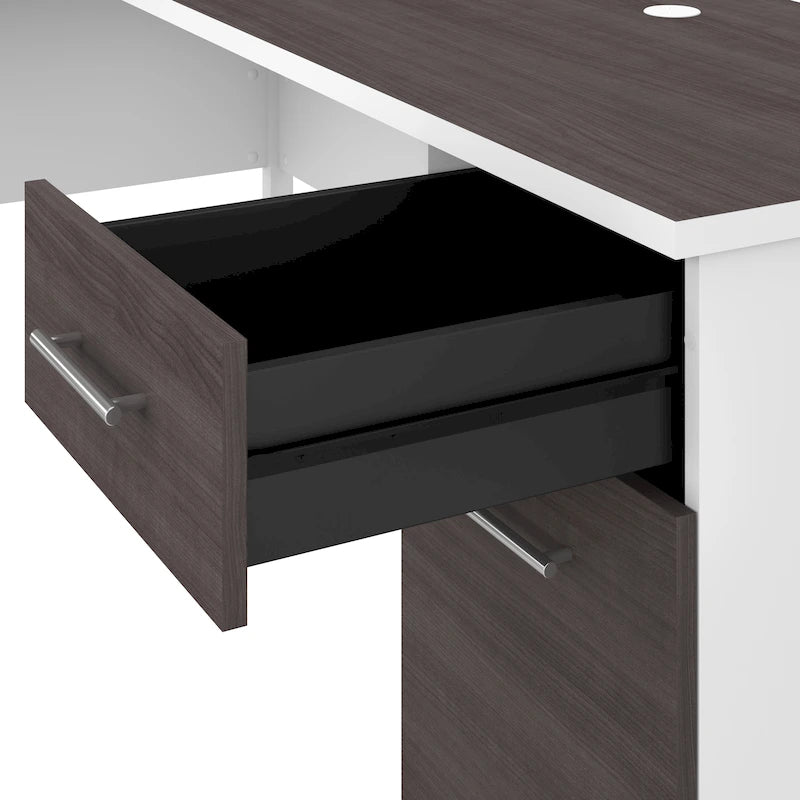 Bureau informatique avec tiroirs