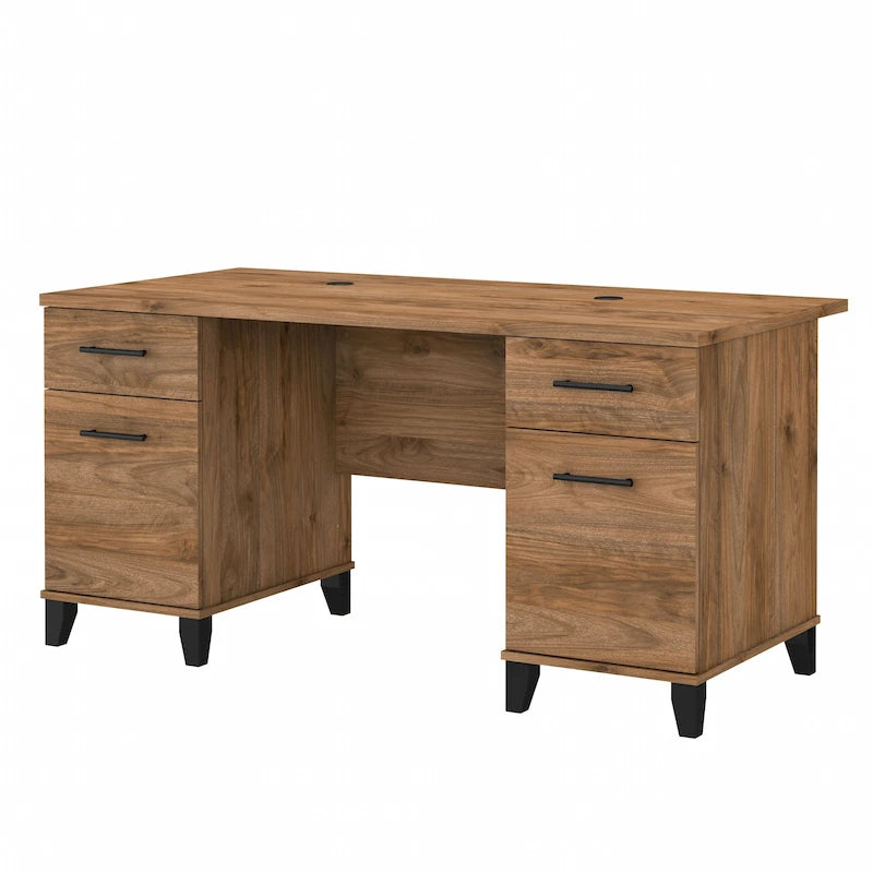 Bureau informatique avec tiroirs
