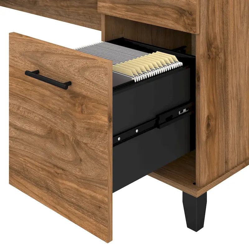 Bureau informatique avec tiroirs