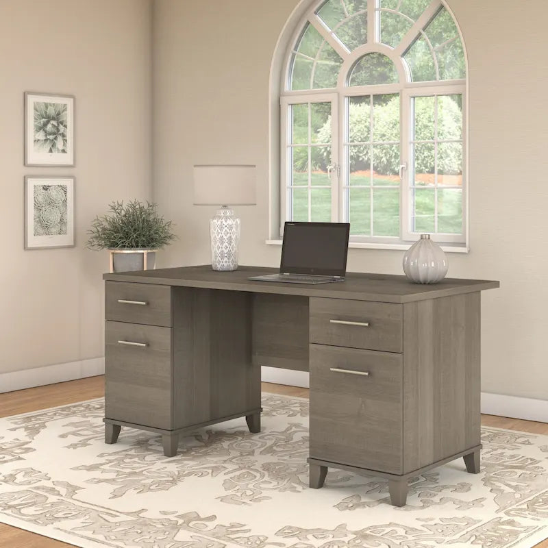 Bureau informatique avec tiroirs