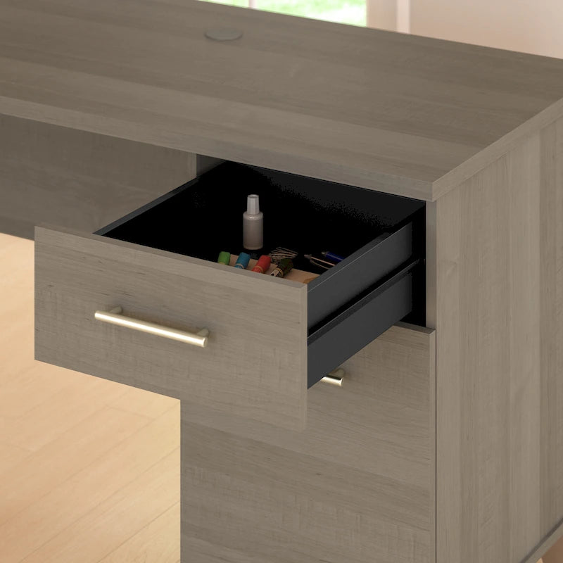Bureau informatique avec tiroirs