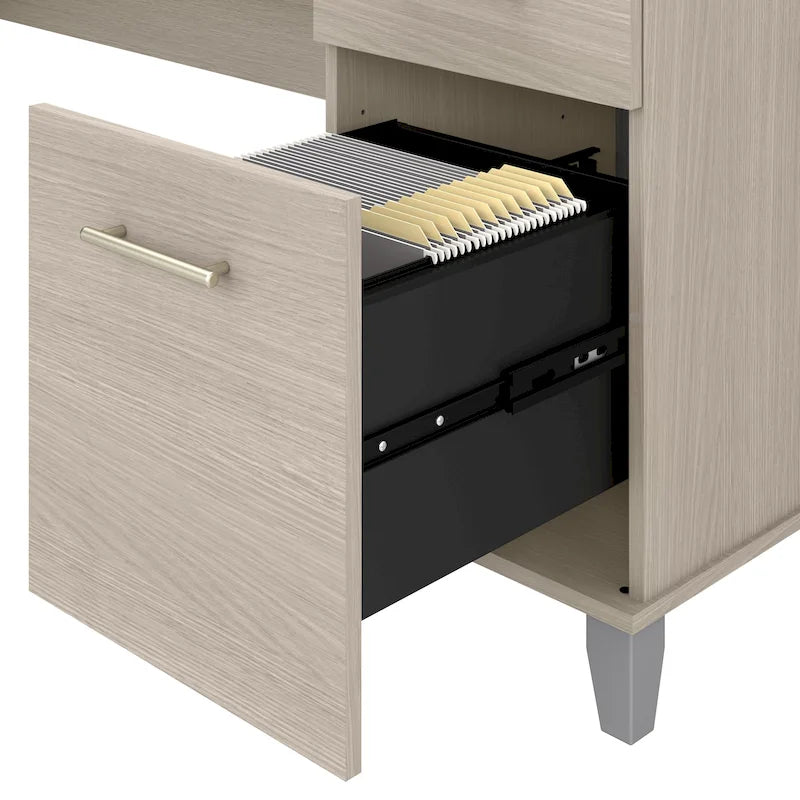Bureau informatique avec tiroirs