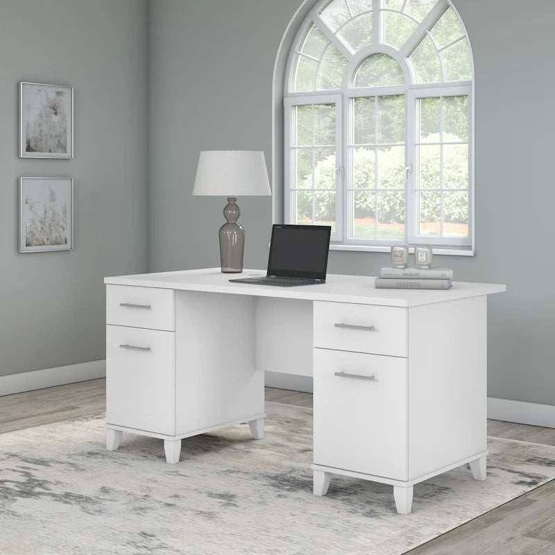 Bureau informatique avec tiroirs