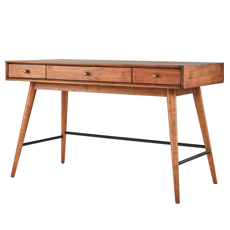 Bureau en bois à trois tiroirs