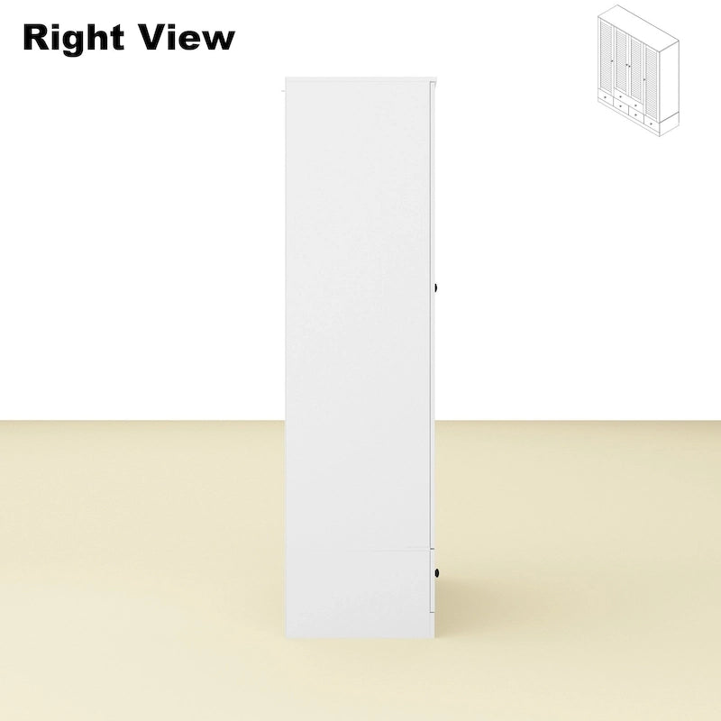 Armoire penderie placard 59L Grande armoire autonome blanche