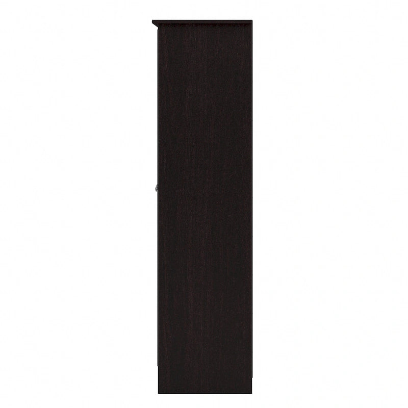 Armoire haute en chêne couleur expresso (avec portes) - 31,38 pouces (L) x 16,30 pouces (l) x 61,14 pouces (H)