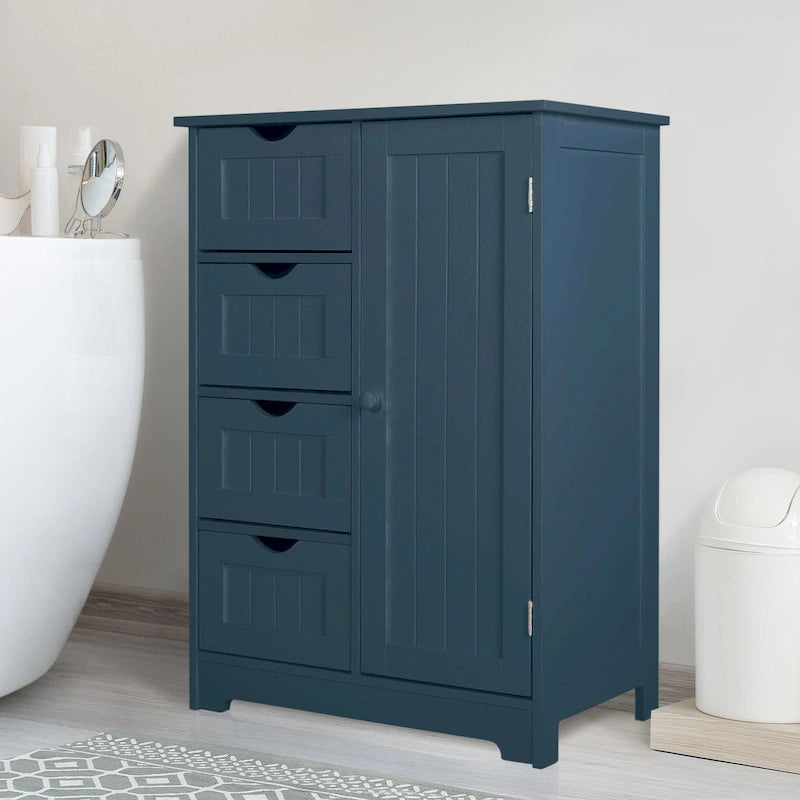 Meuble de rangement de salle de bain à poser avec 4 tiroirs