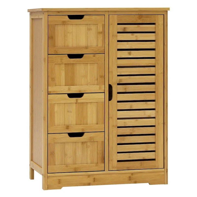 Meuble de rangement de salle de bain à poser avec 4 tiroirs