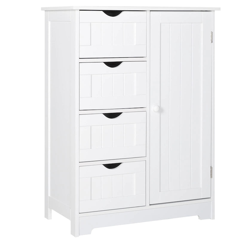 Meuble de rangement de salle de bain à poser avec 4 tiroirs