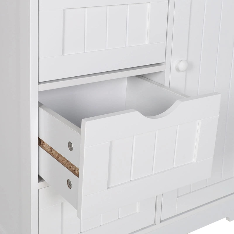 Meuble de rangement de salle de bain à poser avec 4 tiroirs