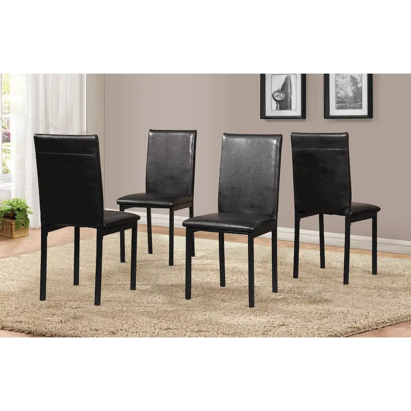 Ensemble table et 5 chaises de salle à manger en métal