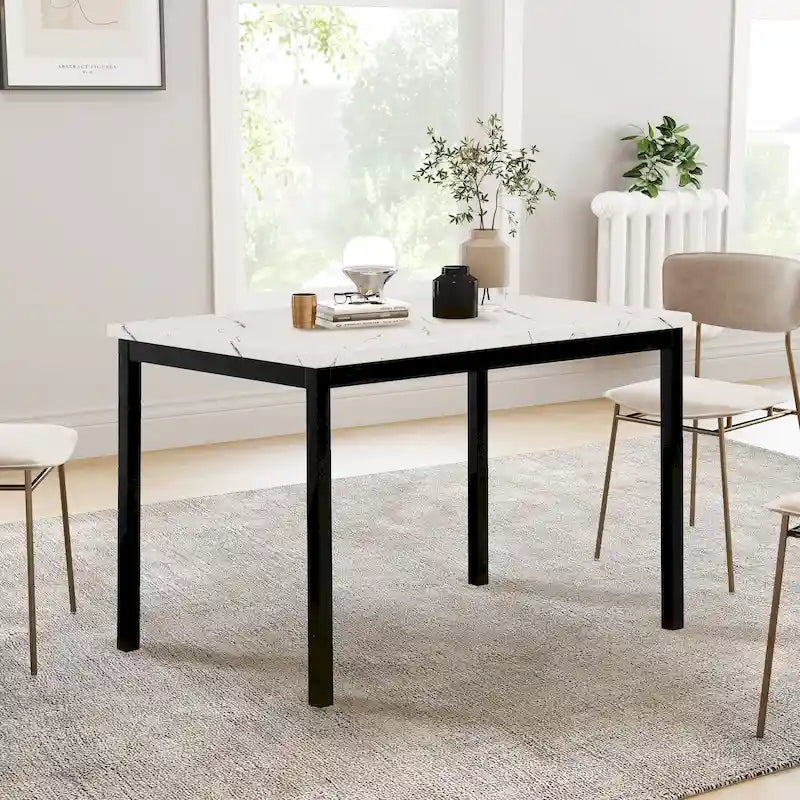 Ensemble table et 5 chaises de salle à manger en métal