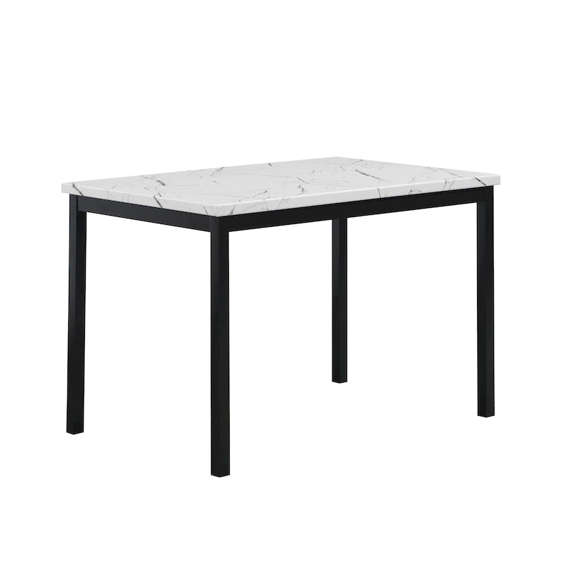 Ensemble table et 5 chaises de salle à manger en métal