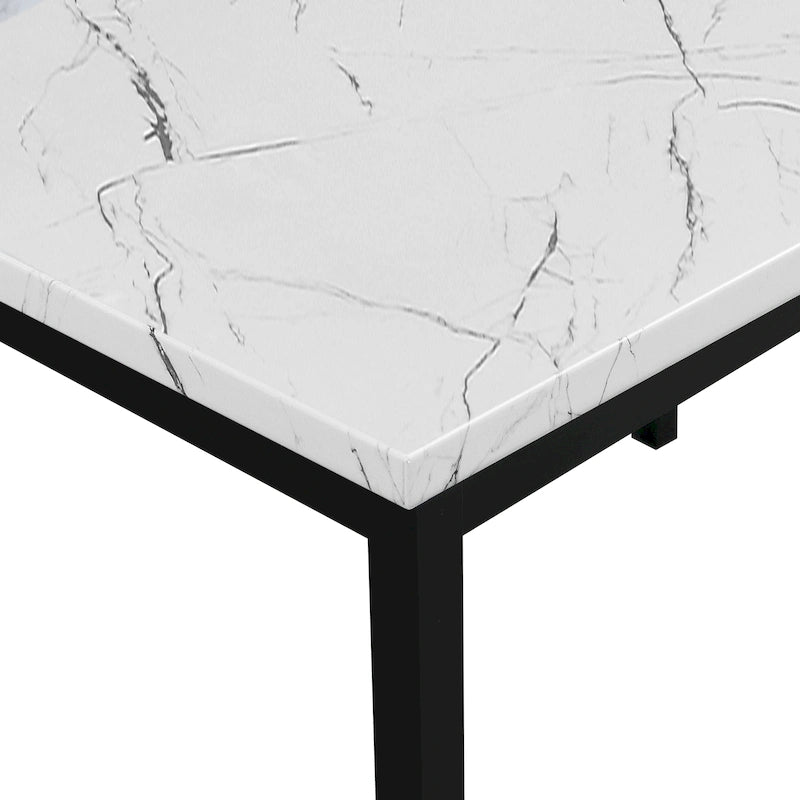 Ensemble table et 5 chaises de salle à manger en métal
