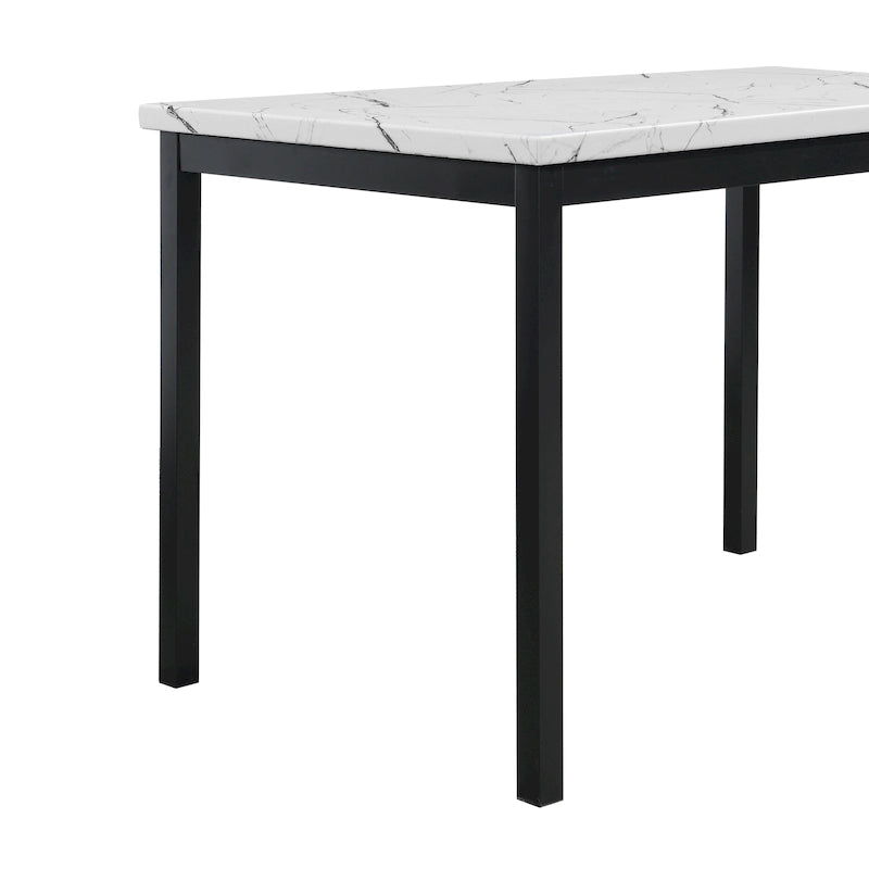 Ensemble table et 5 chaises de salle à manger en métal