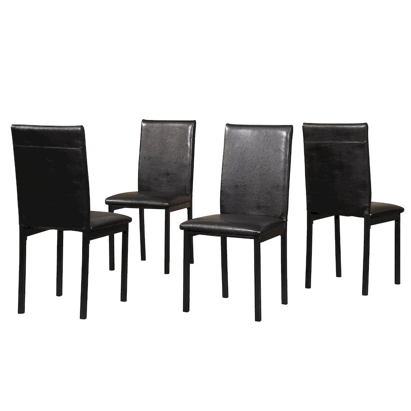 Ensemble table et 5 chaises de salle à manger en métal