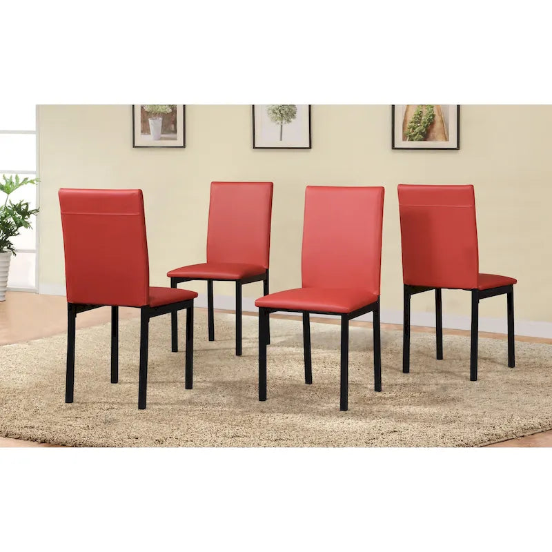 Ensemble table et 5 chaises de salle à manger en métal