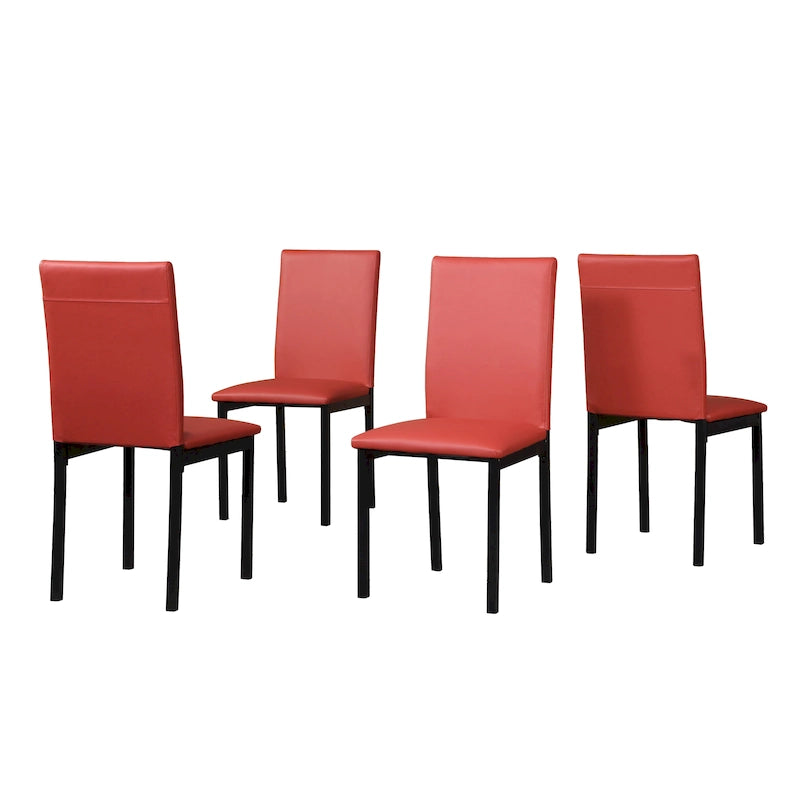 Ensemble table et 5 chaises de salle à manger en métal
