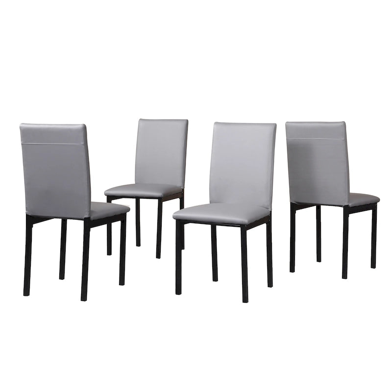 Ensemble table et 5 chaises de salle à manger en métal