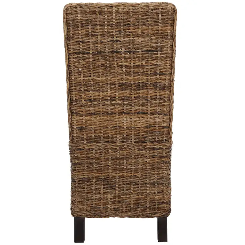 Chaises de salle à manger en rotin naturel (lot de 2) - 48 cm de large x 56 cm de profondeur x 104 cm de haut - 48L x 56P x 104H