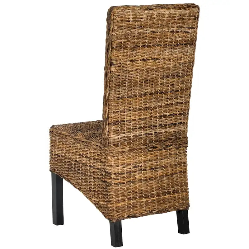 Chaises de salle à manger en rotin naturel (lot de 2) - 48 cm de large x 56 cm de profondeur x 104 cm de haut - 48L x 56P x 104H