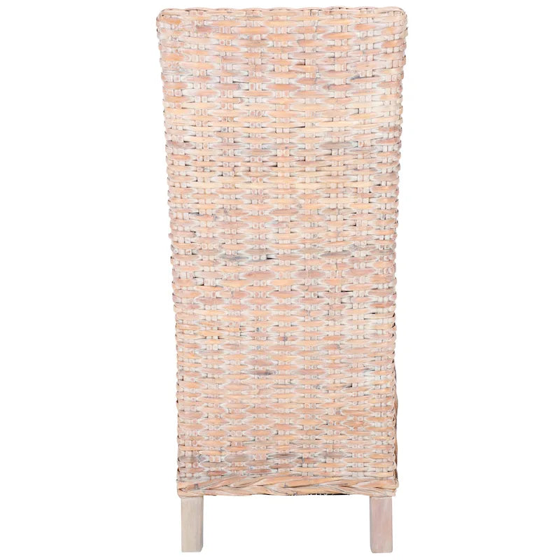 Chaises de salle à manger en rotin naturel (lot de 2) - 48 cm de large x 56 cm de profondeur x 104 cm de haut - 48L x 56P x 104H