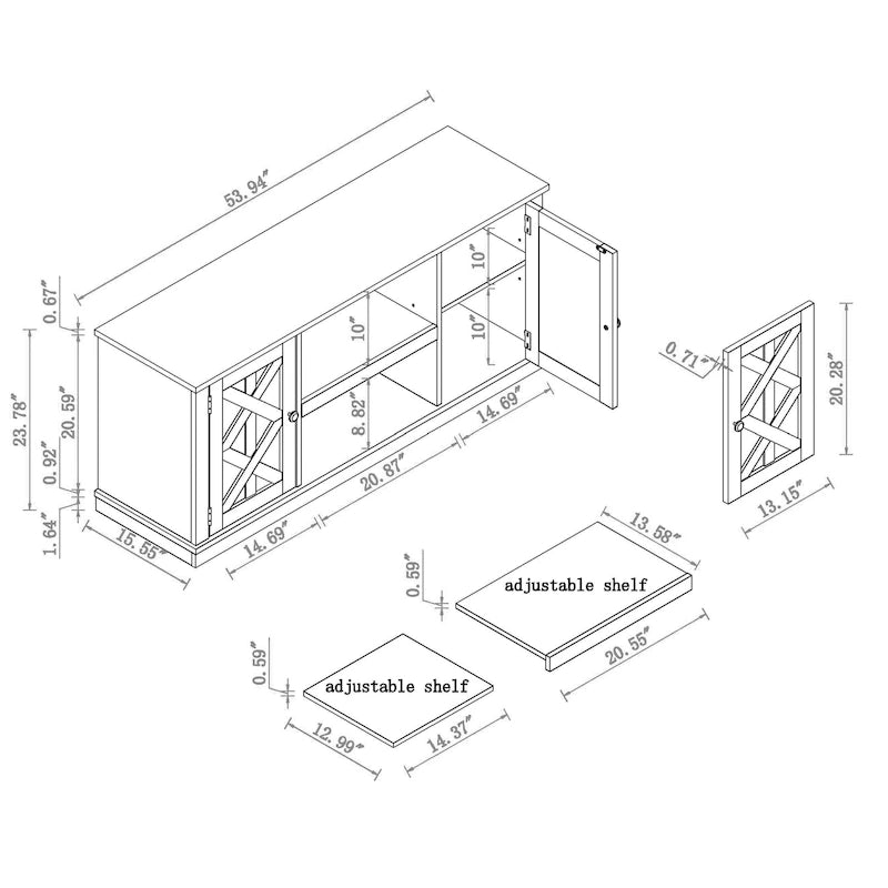 Meuble TV en bois massif