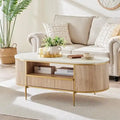 Table basse rainurée de luxe moderne