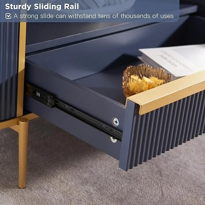 Table basse rainurée de luxe moderne