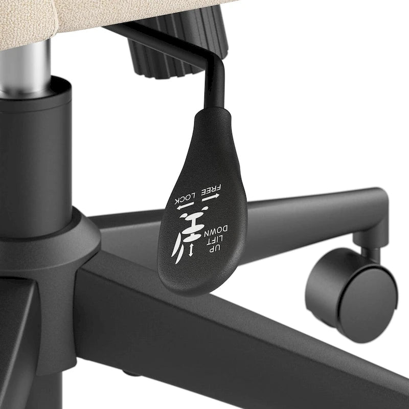 Chaise de bureau sans accoudoirs à roulettes, dossier mi-haut