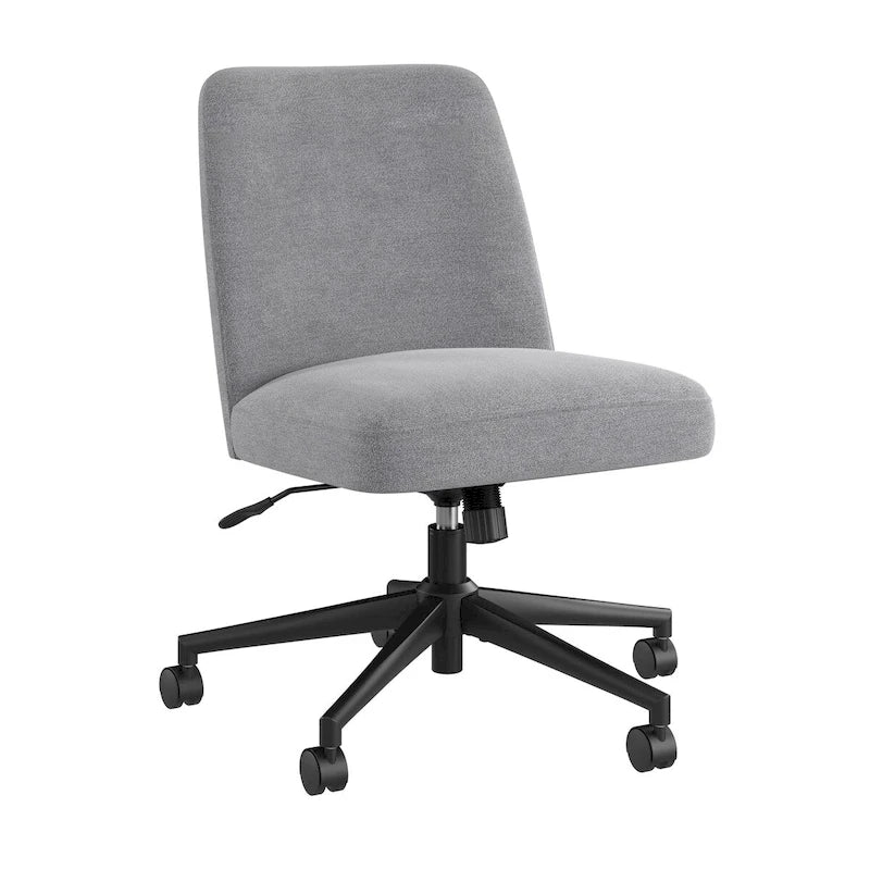 Chaise de bureau sans accoudoirs à roulettes, dossier mi-haut