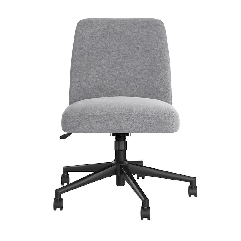 Chaise de bureau sans accoudoirs à roulettes, dossier mi-haut