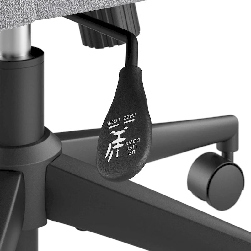 Chaise de bureau sans accoudoirs à roulettes, dossier mi-haut