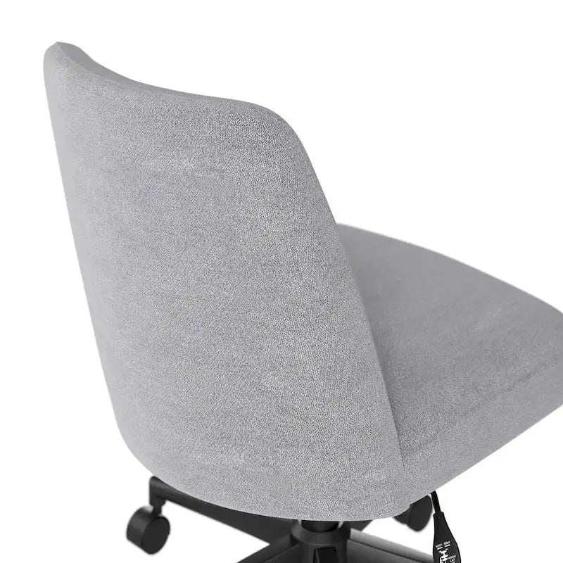 Chaise de bureau sans accoudoirs à roulettes, dossier mi-haut